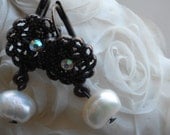 Mango Copper With Dove White Soft Pearl Earrings