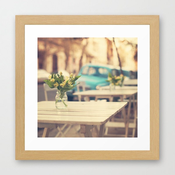 SALE, Love photography, Travel Photography, Spring decor, spring, mint, Pastel, art, Print, car coffee art, coffee shop, mint, french, paris