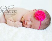 Baby Headband-Pink Flower Baby Headbands-Newborn Headbands-Baby Girl Headbands-Toddler Headbands-Girls Headbands-White flower headband