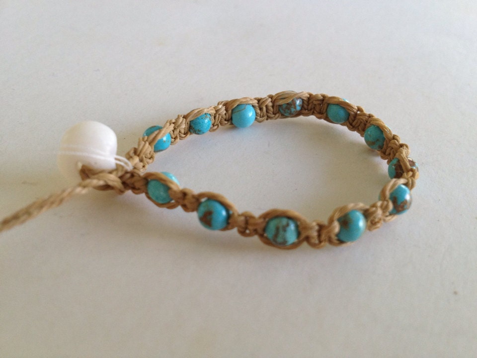 Matching baby turquoise & Polynesian roping bodhi bracelet