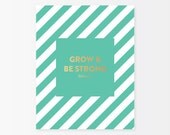 Grow Gold Foil Art Print- 8x10