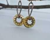 Hardware Jewelry - Oxidized Washer Earrings:  Rustic or Eclectic