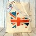 Union Jack Corgi Flag Illustration Eco Cotton Tote Bag