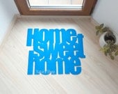 Design door mat "Home sweet home". Personalized rug.