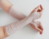 Long snake-like gloves, fingerless long jersey Gloves, Lolita, Tight Sleeve tattoos can be worn