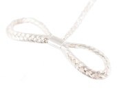 Magnitude Plait - Fishbone - bow pendant (silver)