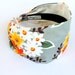 Flower headband for women . Wide Mod Fabric Hairband . Vintage Style  hair band . Extra wide headband