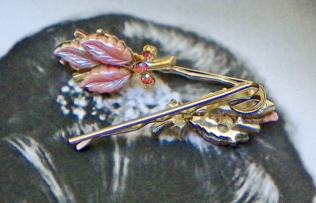 Romantic Vintage Pink Valentine Bridal Bobby Pins