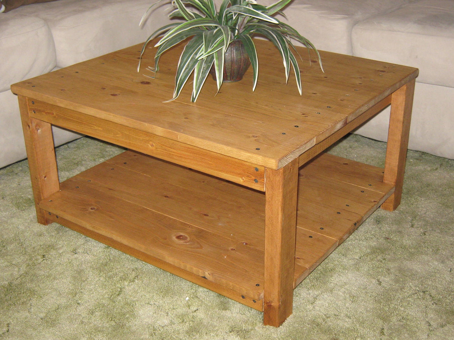 DIY PLANS to make Square Wooden Coffee Table by wingstoshop