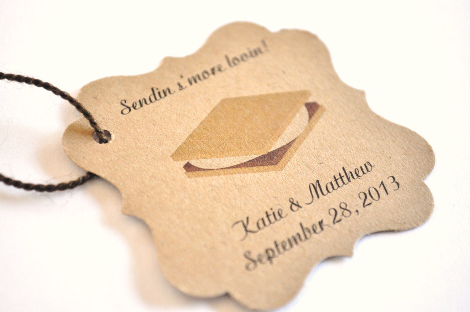 S'more Favor Tags Wedding Favors S'mores Bag Tags