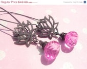 50% OFF SALE Pink Quartz Earrings by Amanda Lynne LUXE