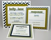 Modern Chevron Wedding Invitation