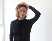 Black  ,Soft Knit shirt ,With Long Sleeves
