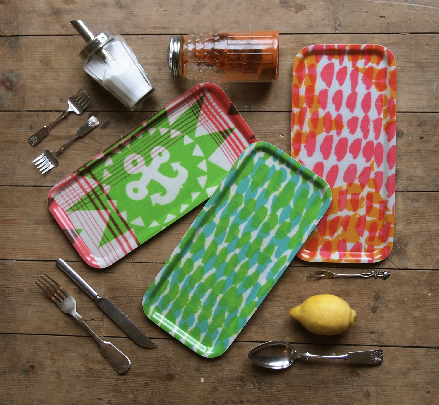 NEW Trio of Wooden Serving Trays
