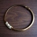 Vintage 80s Monet Choker Necklace Gold Tone with White Enamel