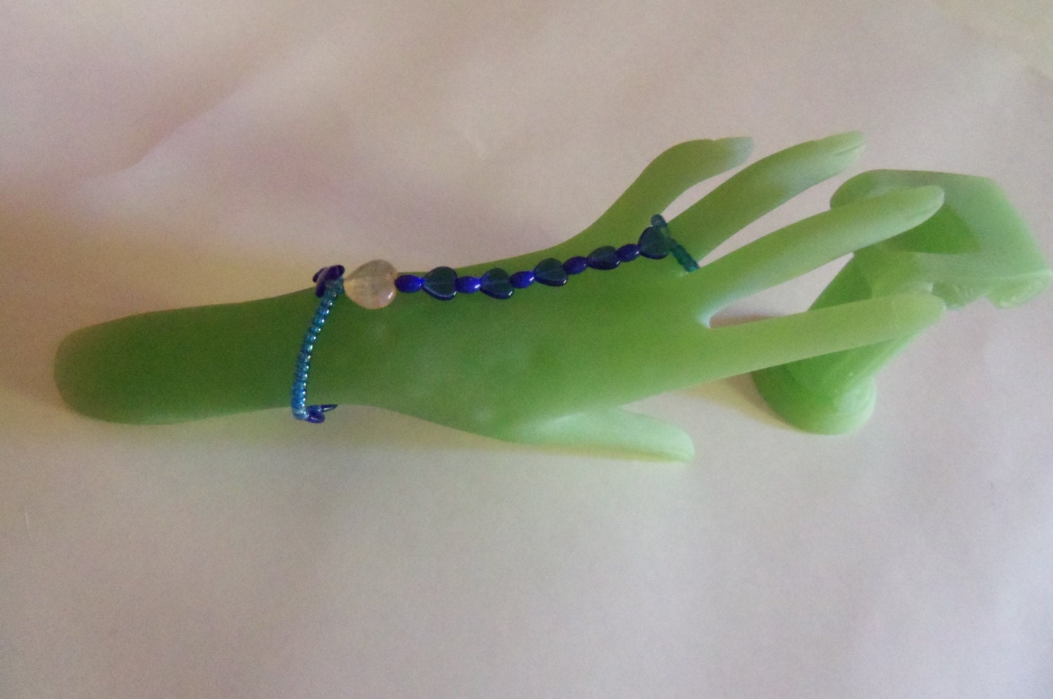 Slave bracelet, Little girl-Big girl pink heart accent