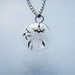 Dandelion Necklace Dandelion Seeds Make A Wish Glass Bead Orb Silver Necklace Botanical Globe Beadwork