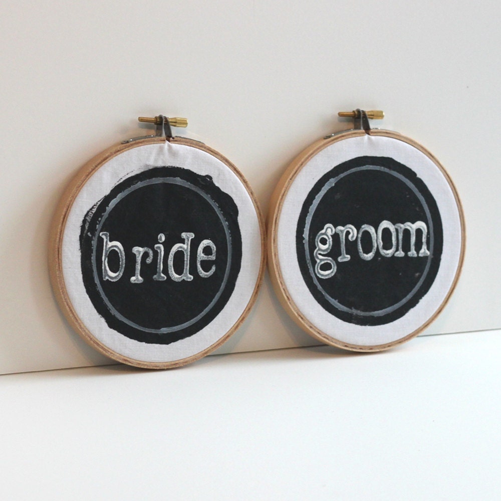 bride and groom embroidery hoop wall art, wedding picture collage decor
