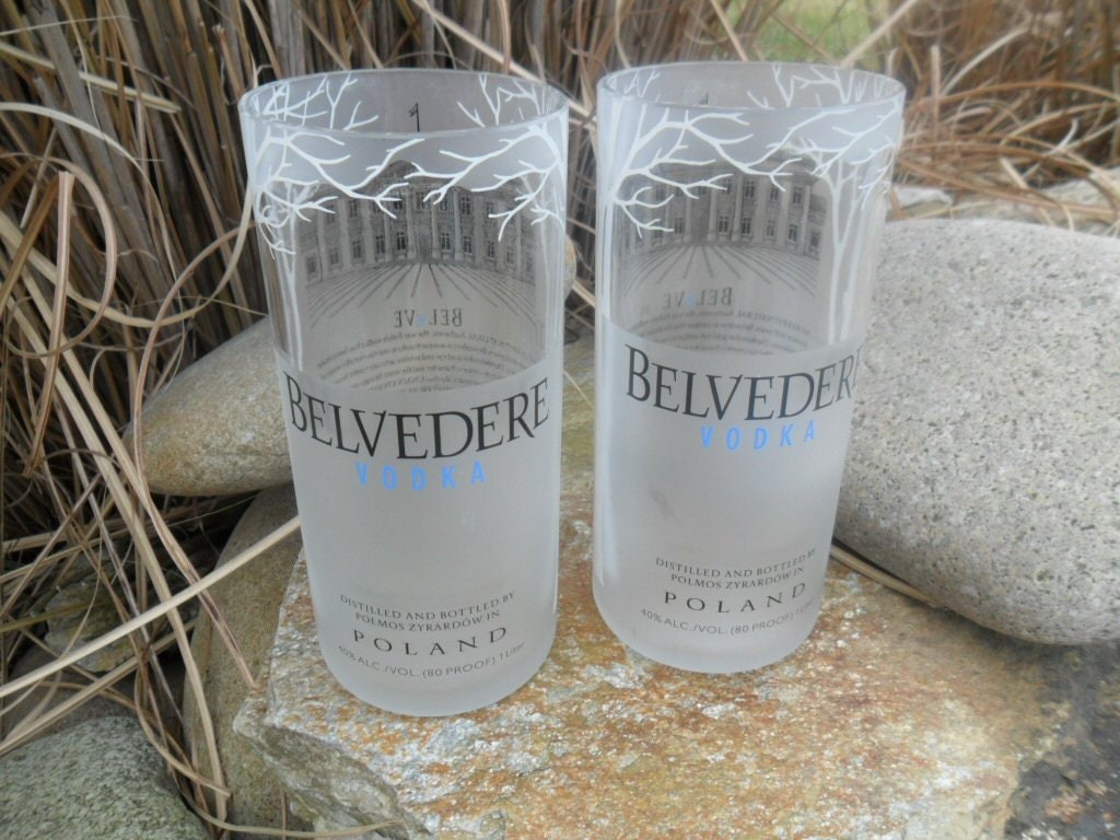 Recycled Belvedere Vodka Glass Tumbler