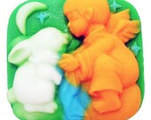 H0077 angel with rabbit Soap Mold Nicole DIY Silicone Rubber Soap Modeling handmade Soap Mould Silicone Mould for Soap
