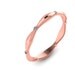 Diamond Rose Gold Wedding Band with Milgrain Detail