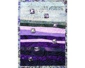 Purple Zen Garden Art Wall Hanging Mini Quilt