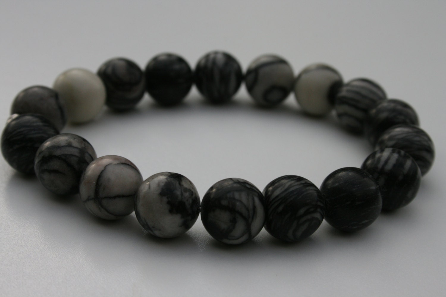 Cleansed and Charged Natural Gemstone and Sterling Silver Bracelet for Holistic Healing