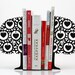 Minimalistic bookends - Danish heart tree- Scandinavia inspired item (black)