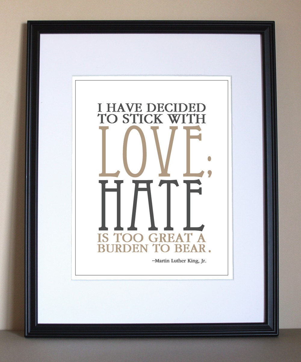 Quote Art-Inspirational Quote-Martin Luther King, Jr.-Typography-Text Art-Type Quote-Printed-Ready To Frame-5x7 Print