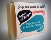 Peppermint and Sweet Orange natural soap with Calamine Powder