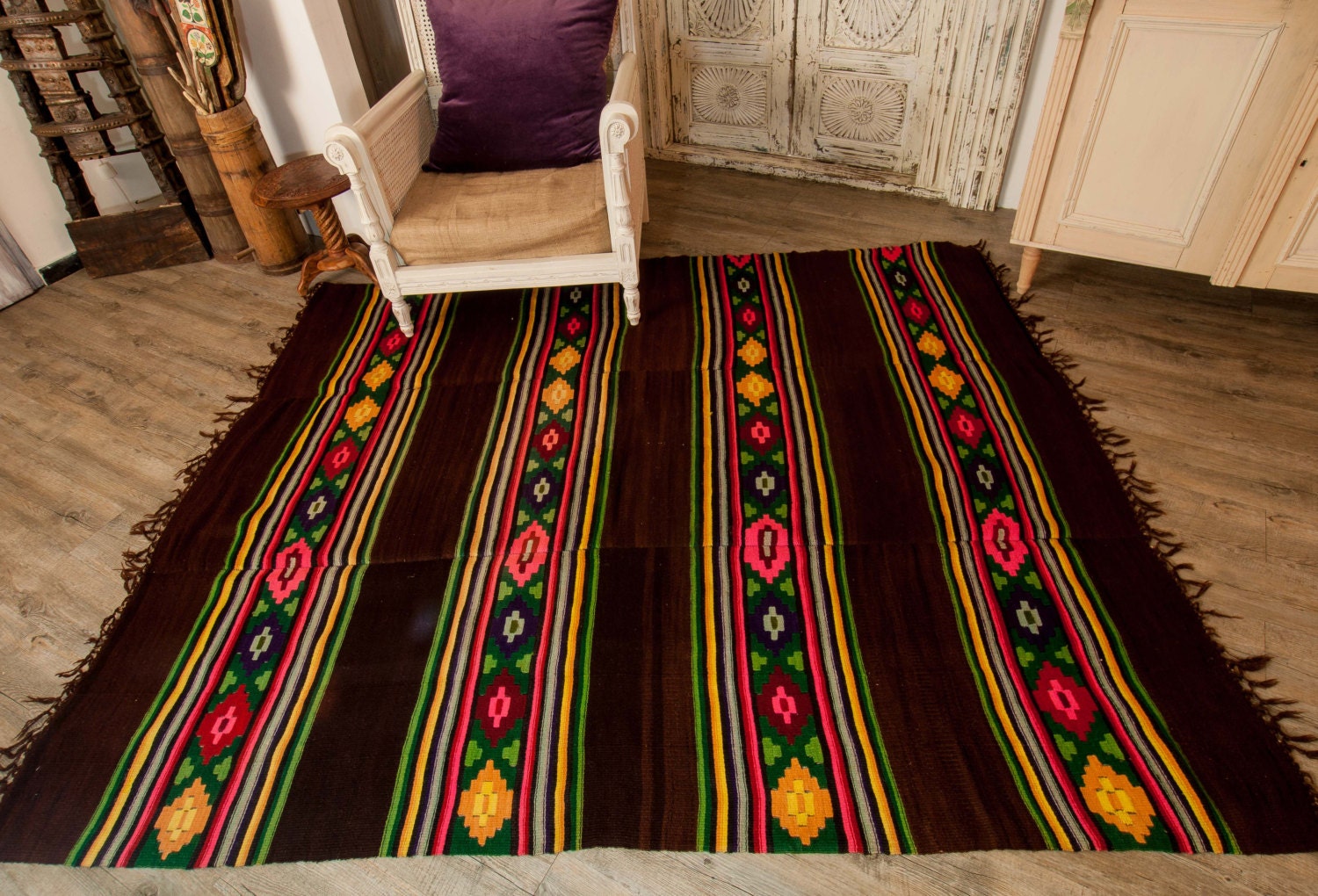 Large Area Rug, Vintage Hand Woven Rug Runner, Turkish Traditional Rug Runner, Pure Organic Wool Rug Runner, Oriental Rug Runner