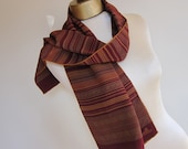 Stripe SILK scarf ITALIAN  hand rolled OSTINELLI for a man or a woman