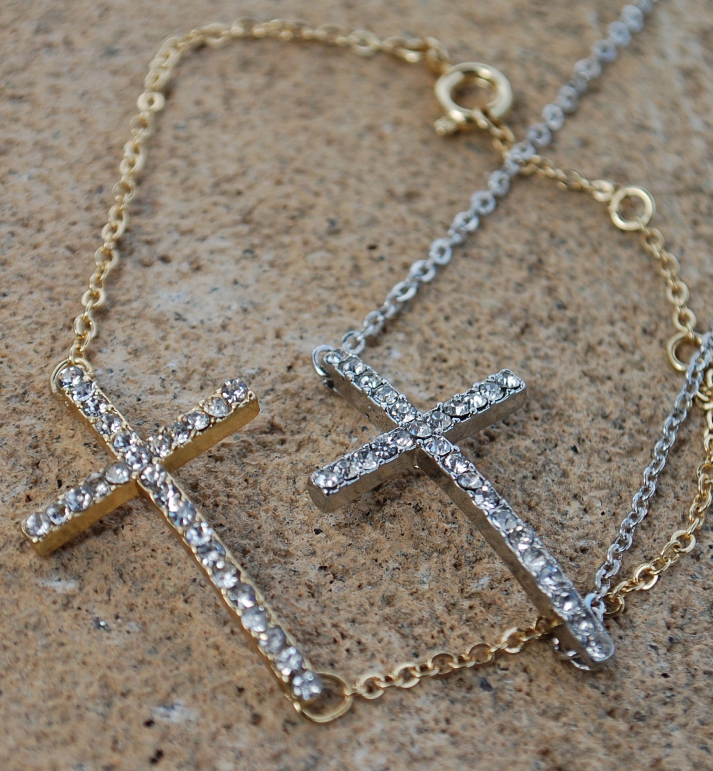 Side Cross Bracelet  Gold