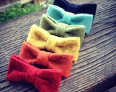 Custom Felt Dog Bow Tie Pin Pick Your Color Pet Collar Accessory Small Dog