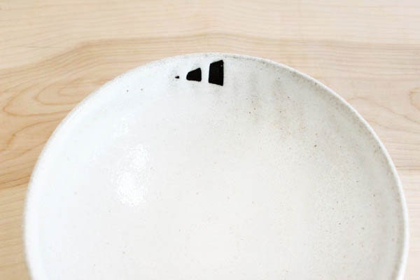Large pottery bowl, wheel thrown chocolate brown modern serving bowl, julia paul pottery
