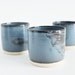 Set of four ceramic cups, blue/brown pottery tumbler, Made to order