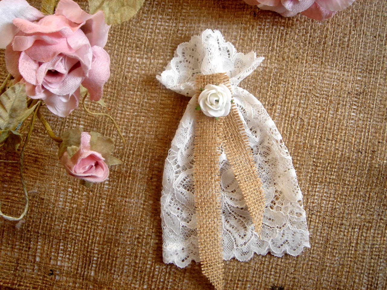 50  Favor Bags, Ivory Lace Favor Bags,
