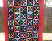 Geometric Colorful Patchwork Quilt, Throw Blanket Home Decor
