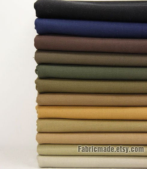 Bag Fabric Solid Earth Tone Canvas Cotton Fabric Heavy Weight Sofa Chair Decor Fabric- Fabric by Yard 1/2 yard