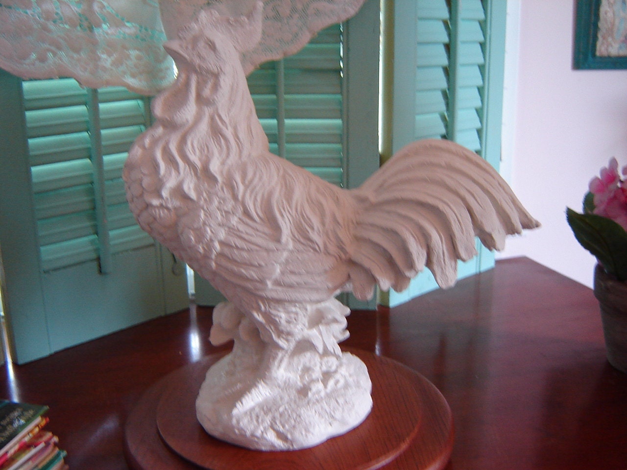 Upcycled rooster/home decor/kitchen decor/ housewares/chicken