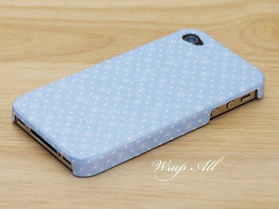 Blue Polka dots iPhone 4 case / Blue iPhone 4s case/  iPhone 4s / iPhone cover