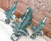 Vintage Fleur De Lis Original not reproduction Garden Gate Finials Industrial Urban Loft French Quarter Cast Iron Home Decor