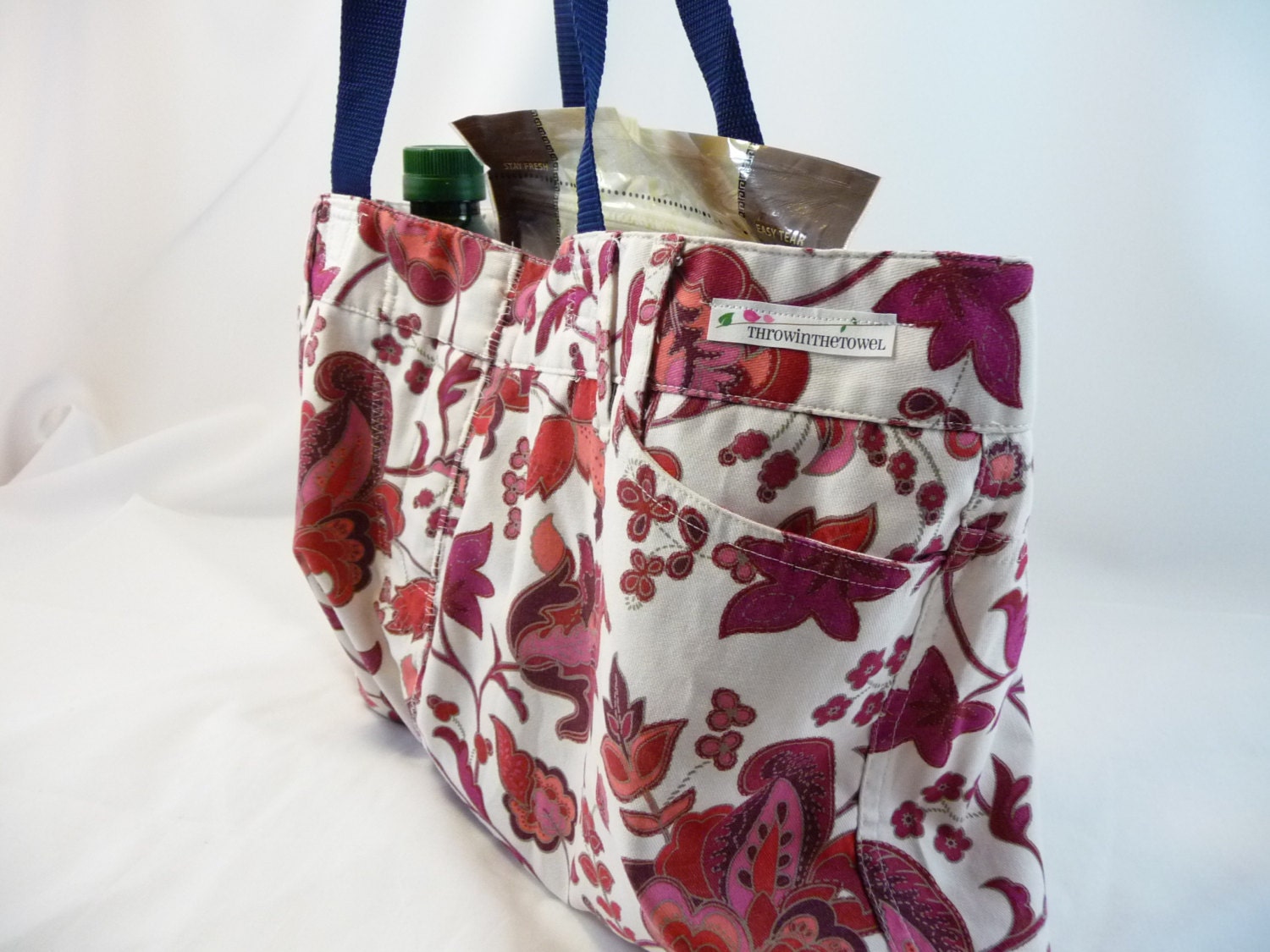 Grocery Tote from Upcycled Fabric
