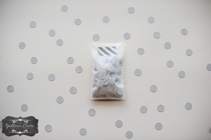 Party Confetti - Grey Circle Die Cut