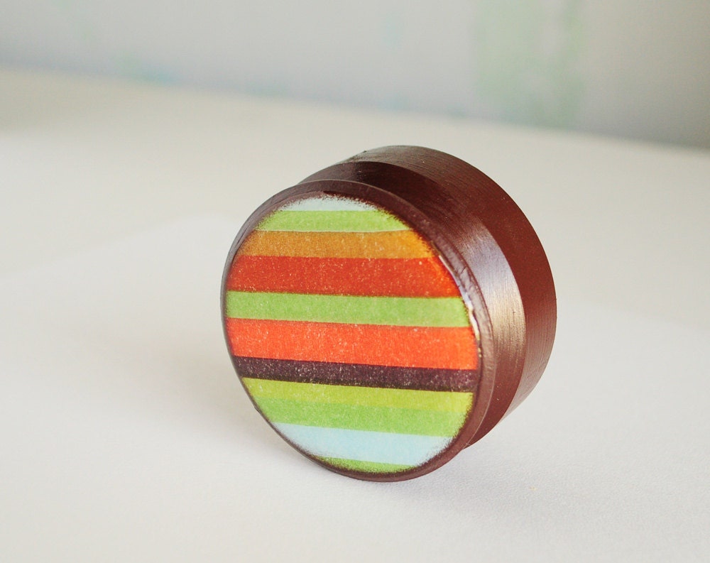 Retro wooden box for jewelry in vintage style - home decor, party, brown, green, trinket box for her for girl  - made to order
