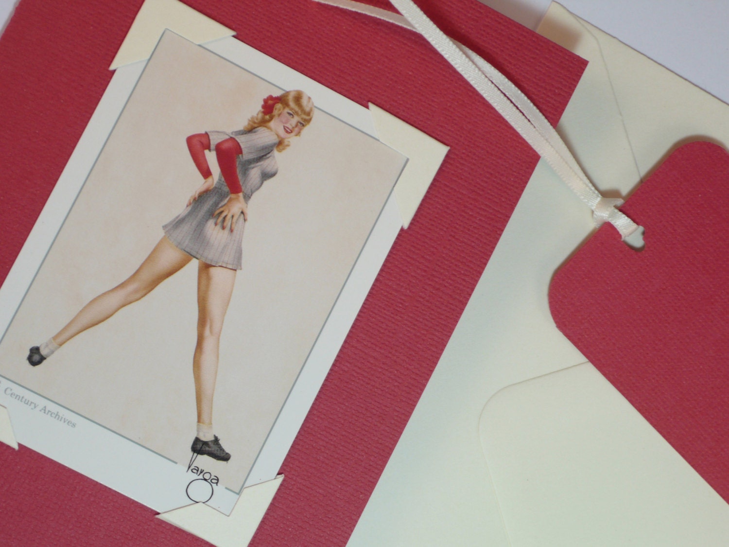 Baseball Card PinUp Girl Art 1940s ATC Pin Up Picture