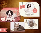 5x7 Luxe Pet Announcement Template, Thelma