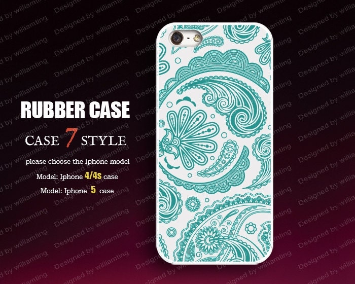 silicone case for iphone 4 blue flower iPhone 4s Case Iphone 5 case  Soft Rubber Case Silicon Rubber case blue flower G0003