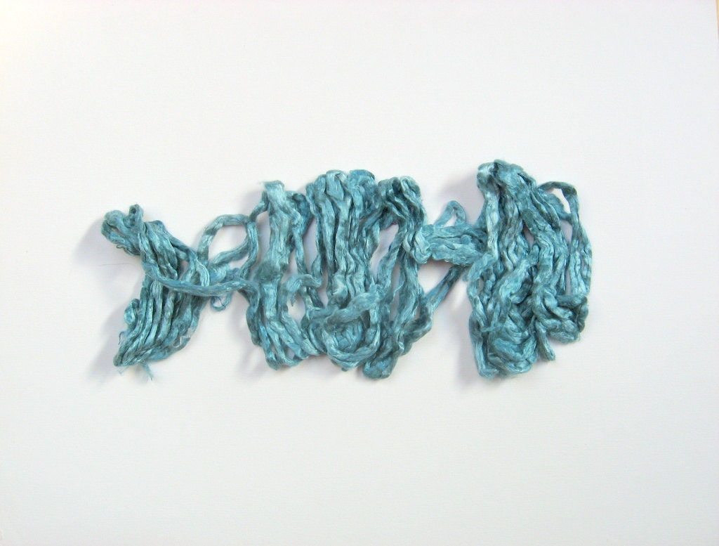 1 oz  Mulberry Silk Fiber Roving Top GREYED JADE  PANTONE (Dark) Spring 2013