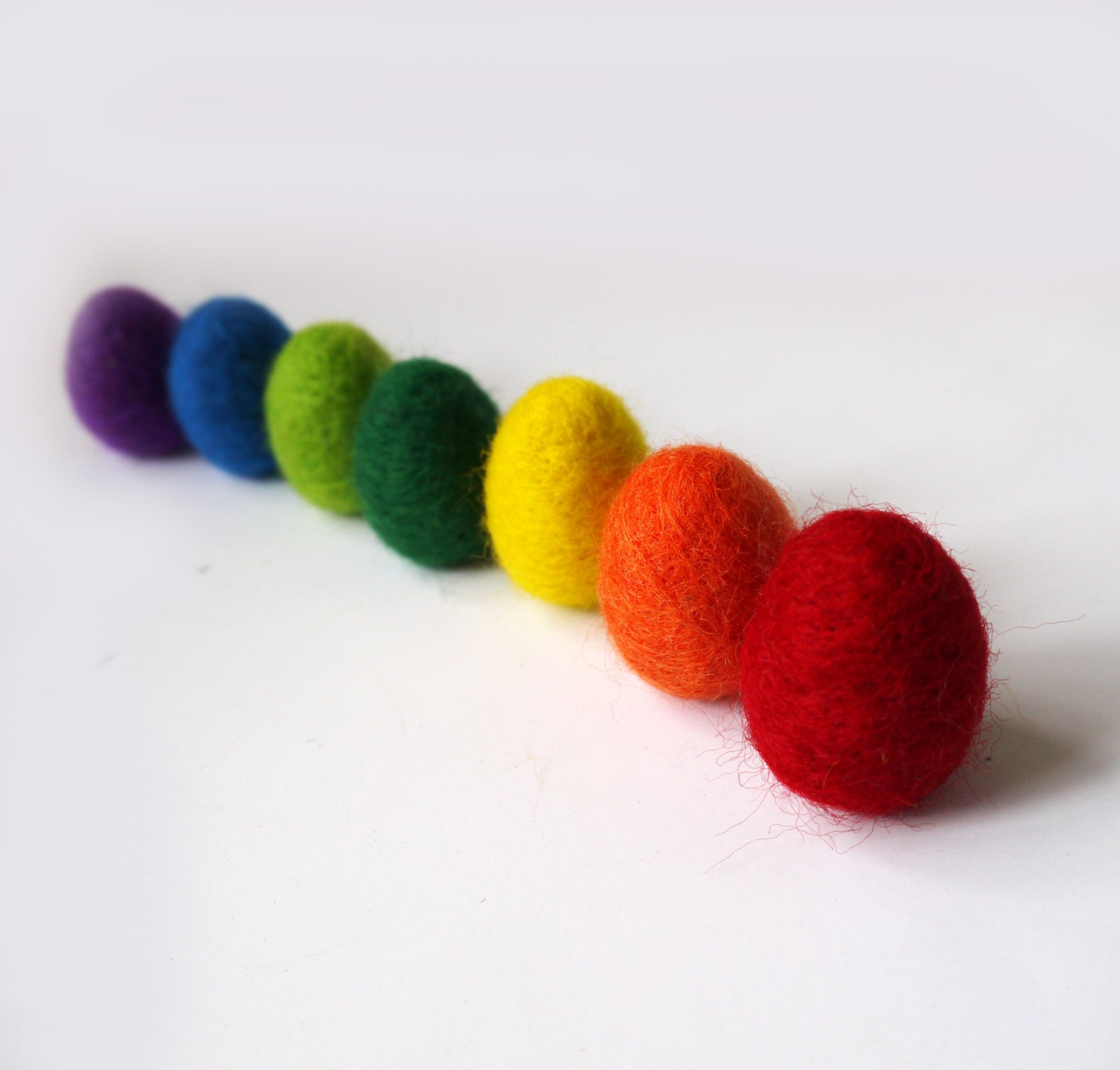 Wool Felt Easter Egg Needle Felt Easter Ornament Decoration, set of 7 - RAINBOW color - Easter Home Decor Decoration Holiday Houseware